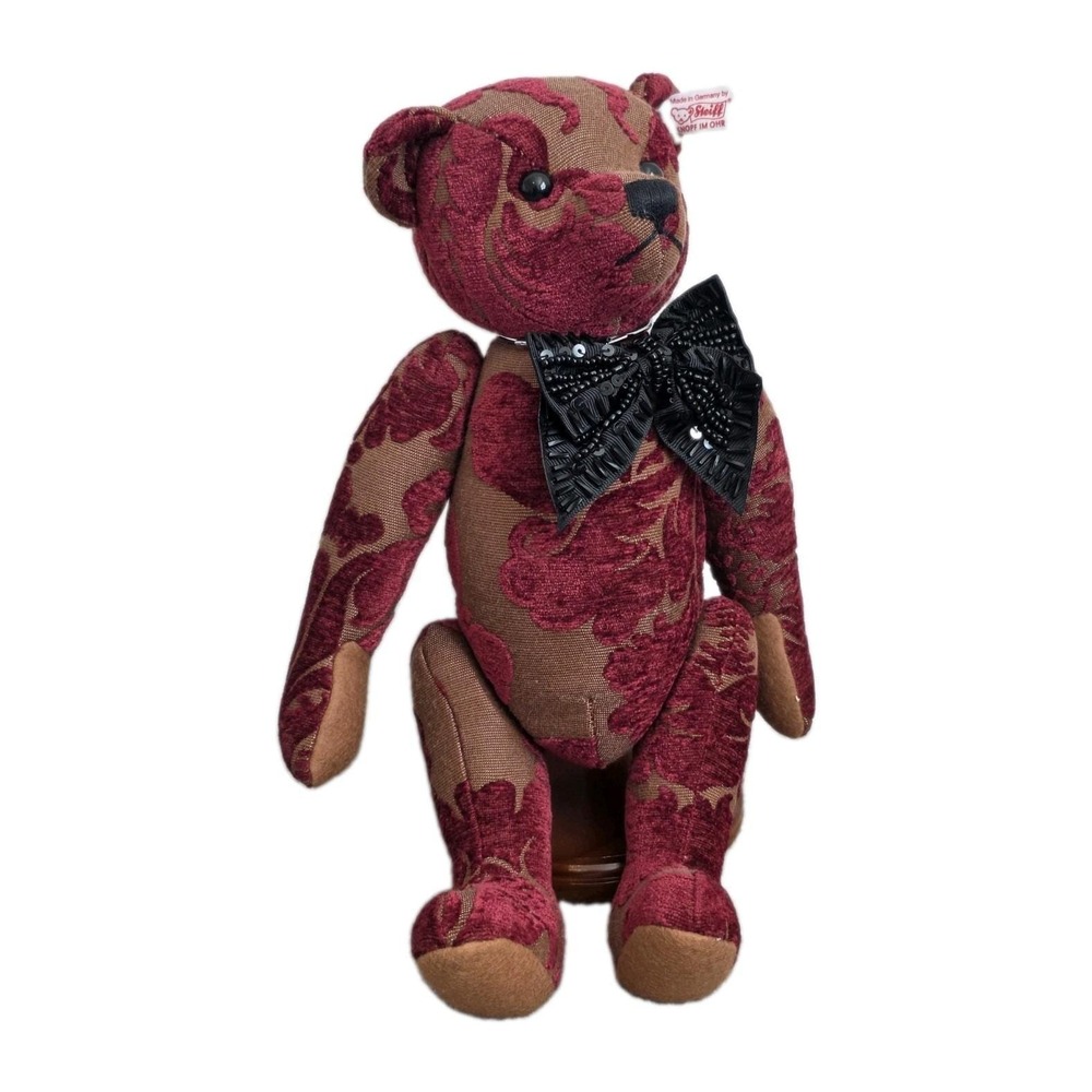 Steiff Viktoria Teddy Bear 2011 Ltd Ed 00970/1500 Burgundy Brocade EAN 036910